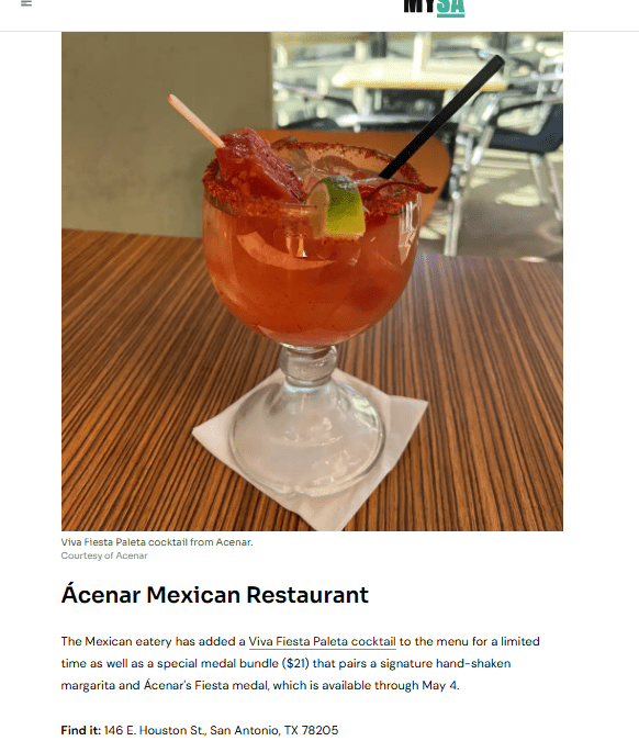 Fiesta faves are on the menu at these San Antonio restaurants and bars