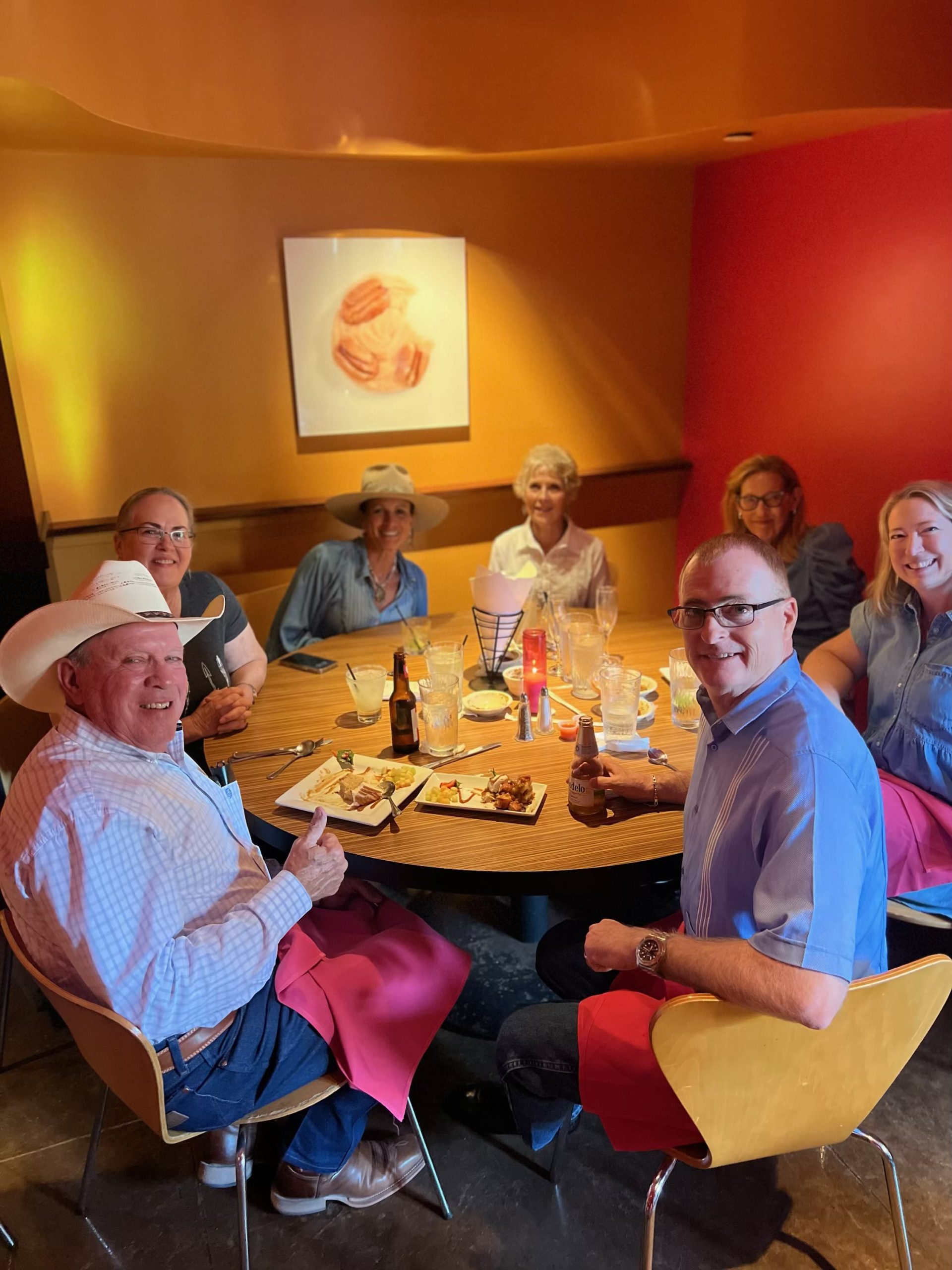 Large group dining at Acenar